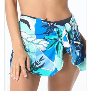 Coco Reef Contours Halo Sarong Swim Skirt - Mosaic Garden M NWT